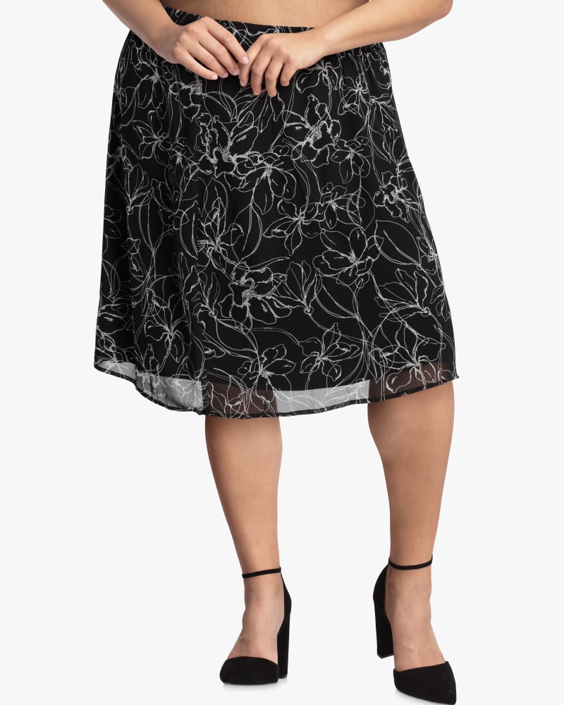 Front of plus size Orchid Elastic Waist Skirt by Ryan Wylde | Dia&Co | dia_product_style_image_id:117360